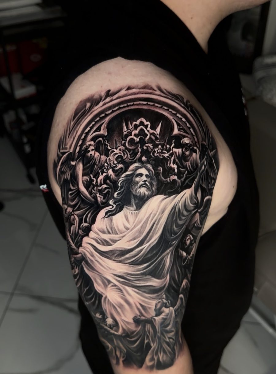 Black and grey realism tattoo by Fernie Andrade 3