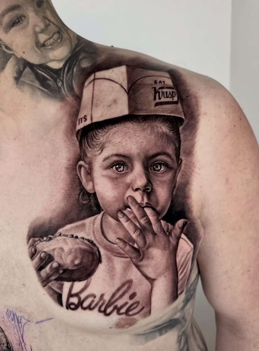 Black and grey realism tattoo by Fernie Andrade 9